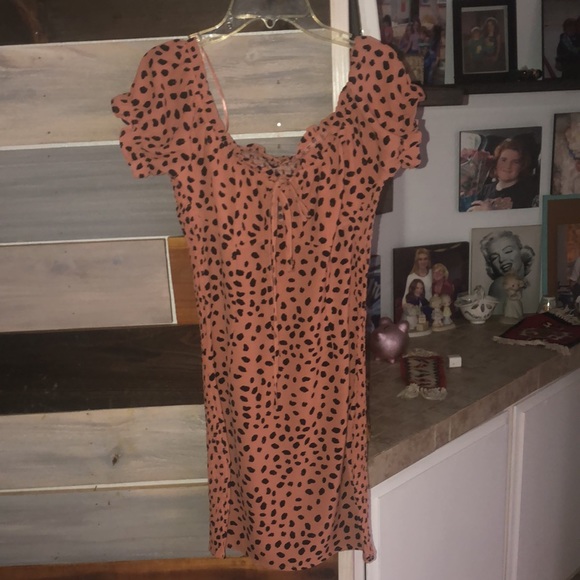 Peach Color Sexy Summer Dress - Picture 5 of 11